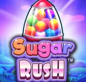 Sugar Rush slot with colourful candies, available on Betvibe Casino games.
