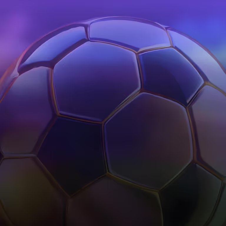 Close-up of a soccer ball on a purple background, representing Betvibe Sportsbook football betting.